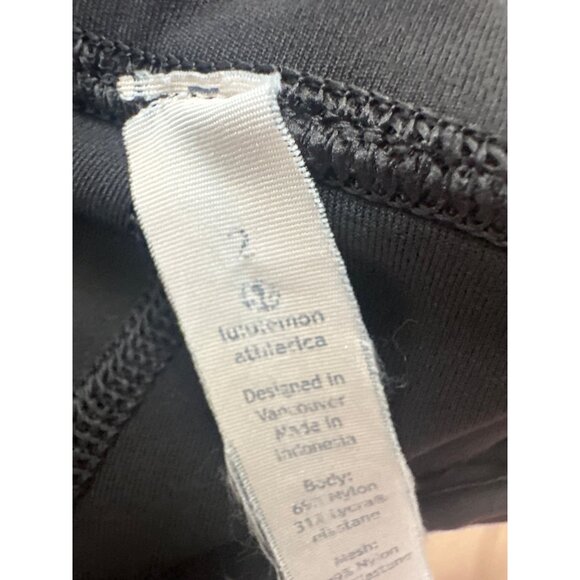 Lululemon Athletica Black High-Rise Womens Leggings Size 2 - Nylon/Elastane - Picture 6 of 6